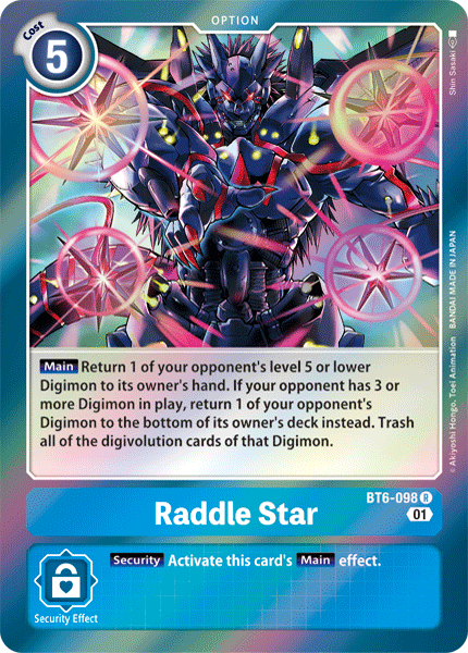 Raddle Star [BT6-098] [Double Diamond] | Black Swamp Games