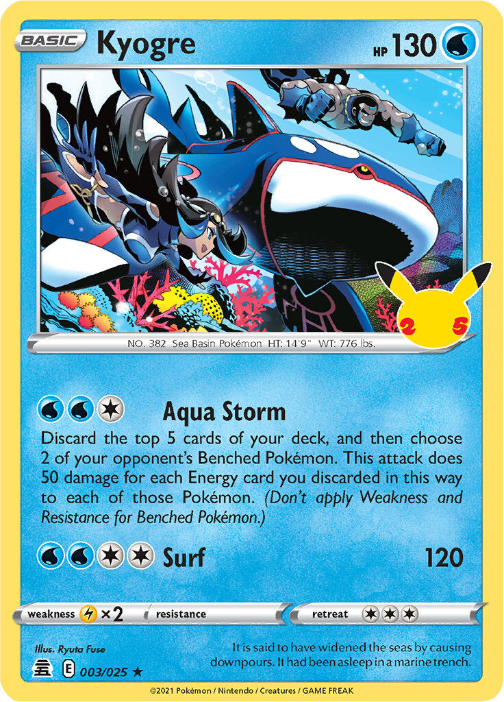 Kyogre (003/025) [Celebrations: 25th Anniversary] | Black Swamp Games