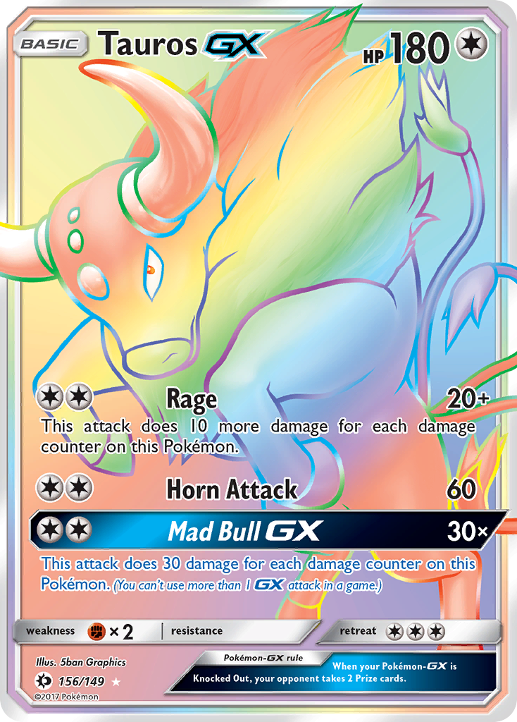 Tauros GX (156/149) [Sun & Moon: Base Set] | Black Swamp Games