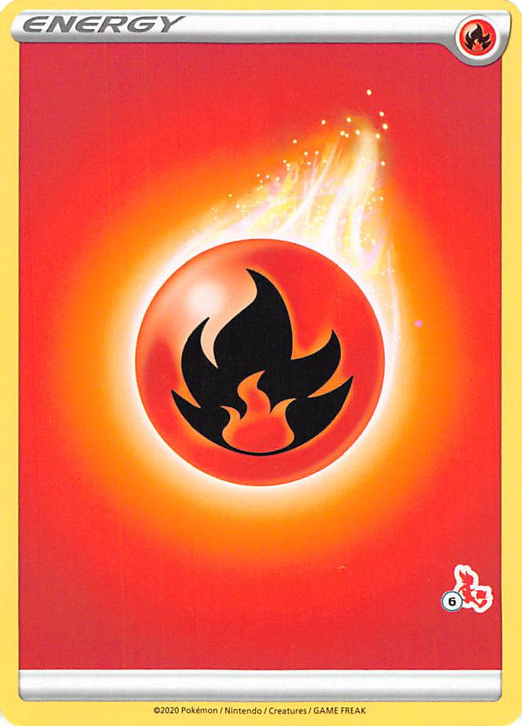 Fire Energy (Cinderace Stamp #6) [Battle Academy 2022] | Black Swamp Games