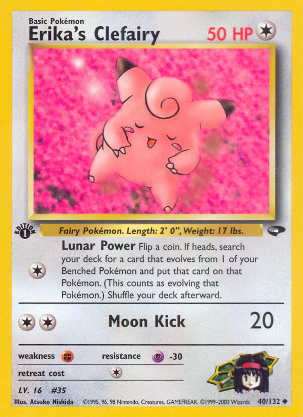 Erika's Clefairy (40/132) [Gym Challenge 1st Edition] | Black Swamp Games