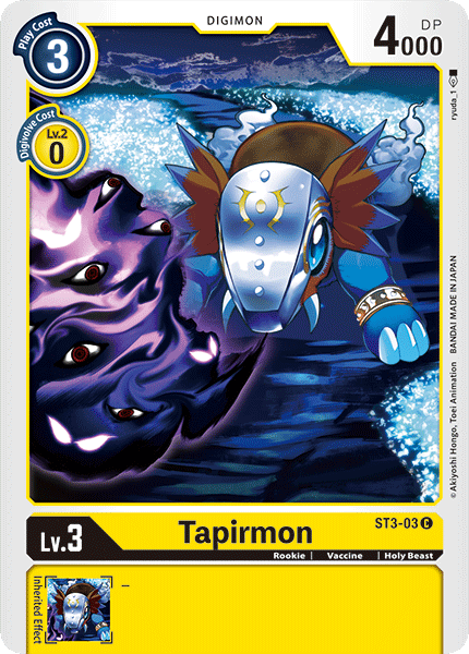 Tapirmon [ST3-03] [Starter Deck: Heaven's Yellow] | Black Swamp Games