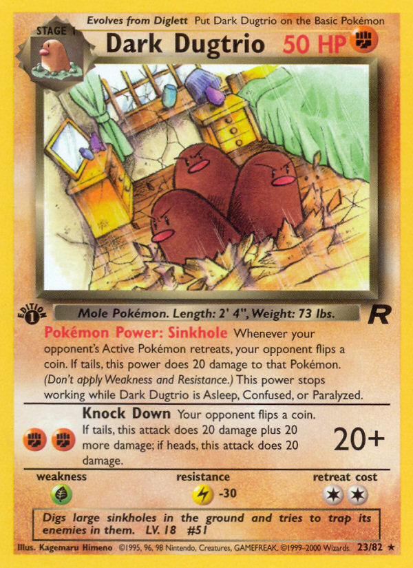 Dark Dugtrio (23/82) [Team Rocket 1st Edition] | Black Swamp Games