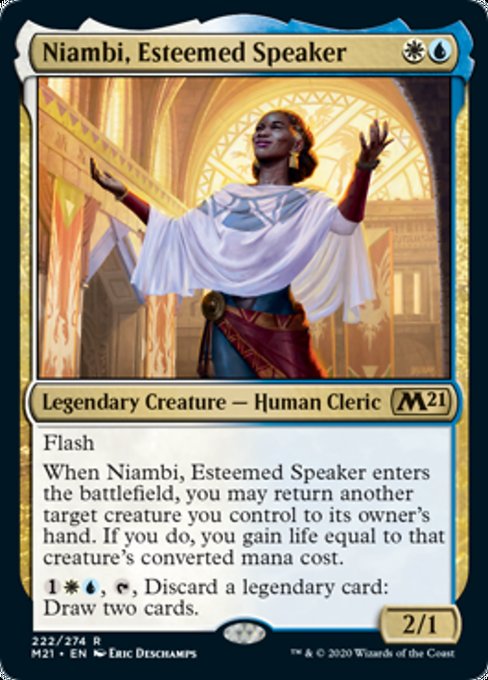 Niambi, Esteemed Speaker [Core Set 2021] | Black Swamp Games