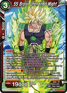 SS Broly, Unchained Might (Uncommon) [BT13-025] | Black Swamp Games