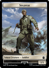 Soldier // Dinosaur Double-Sided Token [Doctor Who Tokens] | Black Swamp Games