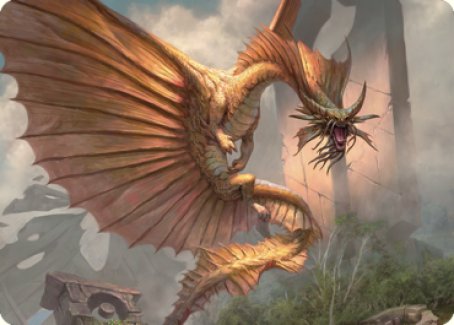 Ancient Gold Dragon Art Card (28) [Commander Legends: Battle for Baldur's Gate Art Series] | Black Swamp Games
