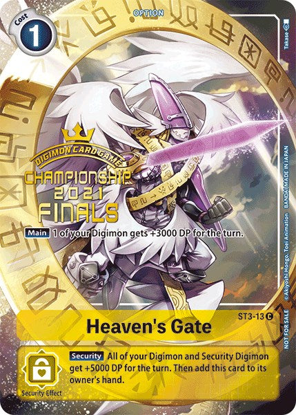 Heaven's Gate [ST3-13] (2021 Championship Finals Tamer's Evolution Pack) [Starter Deck: Heaven's Yellow Promos] | Black Swamp Games