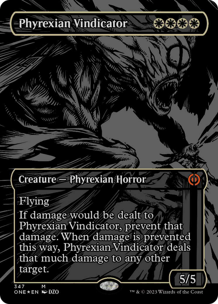 Phyrexian Vindicator (Oil Slick Raised Foil) [Phyrexia: All Will Be One] | Black Swamp Games