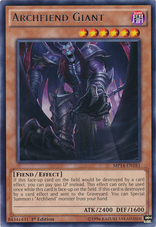 Archfiend Giant [MP14-EN181] Rare | Black Swamp Games