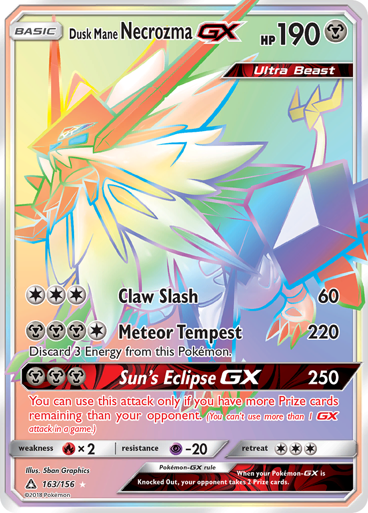 Dusk Mane Necrozma GX (163/156) [Sun & Moon: Ultra Prism] | Black Swamp Games