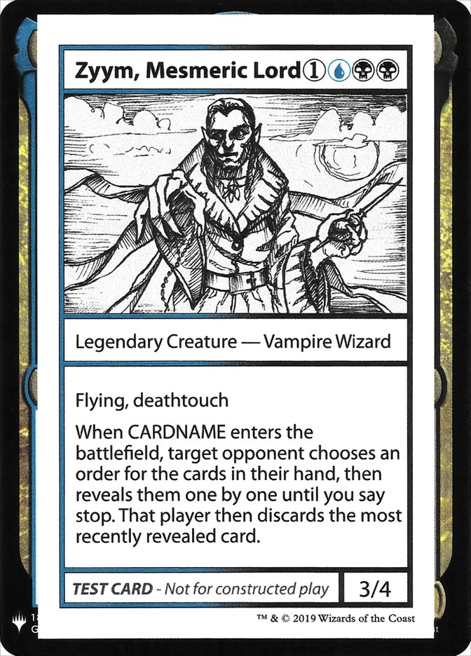 Zyym, Mesmeric Lord [Mystery Booster Playtest Cards] | Black Swamp Games