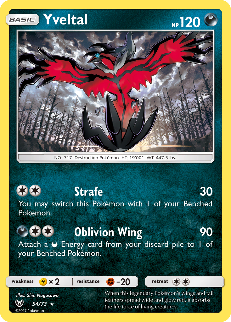 Yveltal (54/73) [Sun & Moon: Shining Legends] | Black Swamp Games