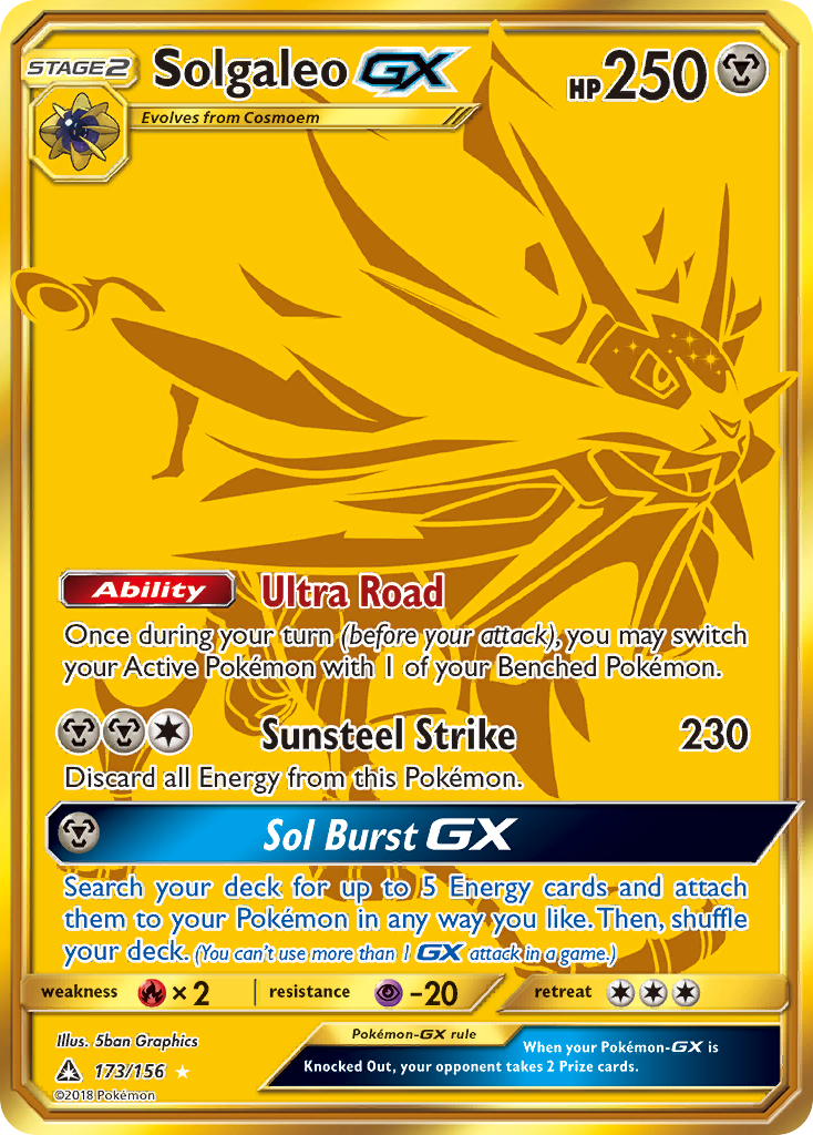 Solgaleo GX (173/156) [Sun & Moon: Ultra Prism] | Black Swamp Games