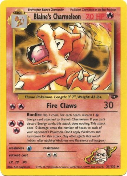 Blaine's Charmeleon (31/132) [Gym Challenge Unlimited] | Black Swamp Games