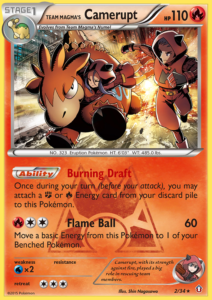 Team Magma's Camerupt (2/34) [XY: Double Crisis] | Black Swamp Games