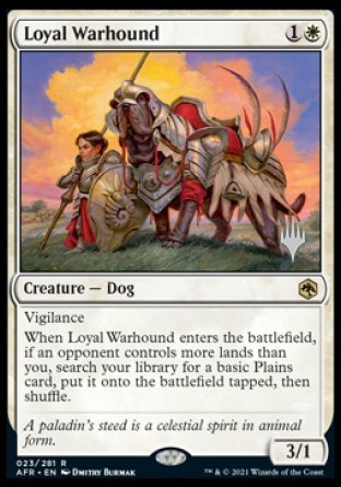 Loyal Warhound (Promo Pack) [Dungeons & Dragons: Adventures in the Forgotten Realms Promos] | Black Swamp Games