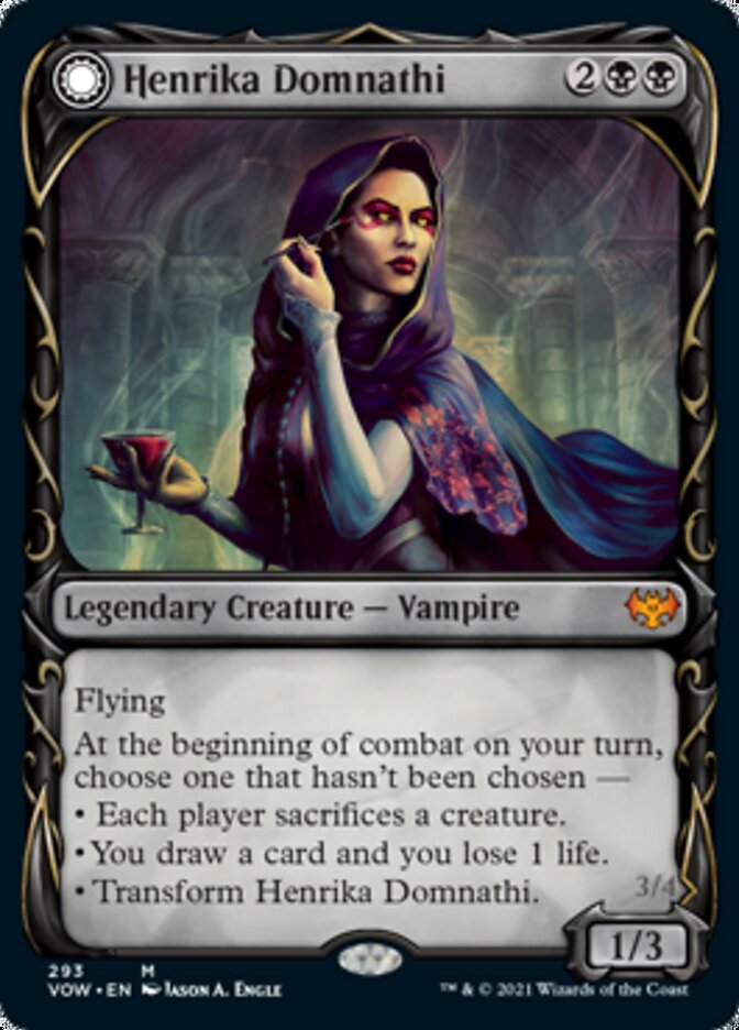 Henrika Domnathi // Henrika, Infernal Seer (Showcase Fang Frame) [Innistrad: Crimson Vow] | Black Swamp Games