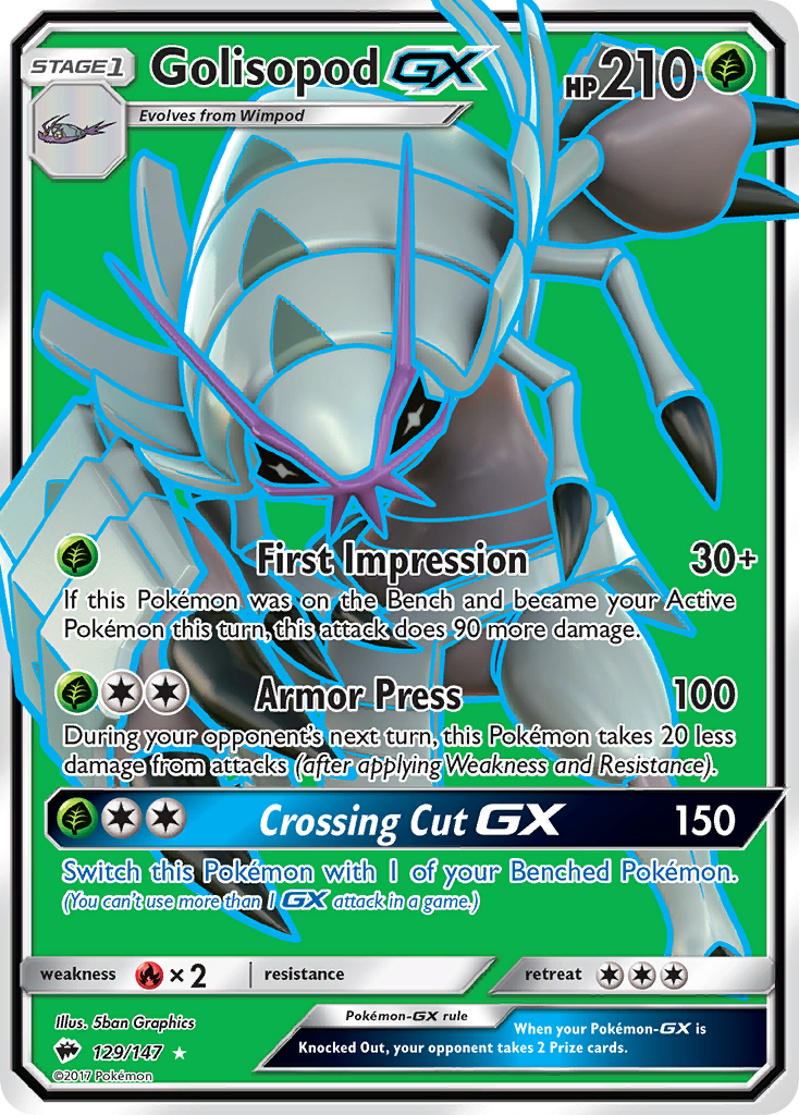 Golisopod GX (129/147) [Sun & Moon: Burning Shadows] | Black Swamp Games