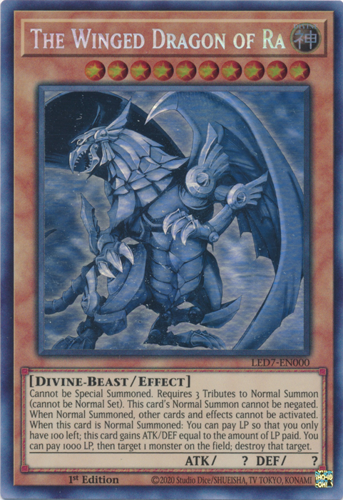 The Winged Dragon of Ra (Ghost Rare) [LED7-EN000] Ghost Rare | Black Swamp Games