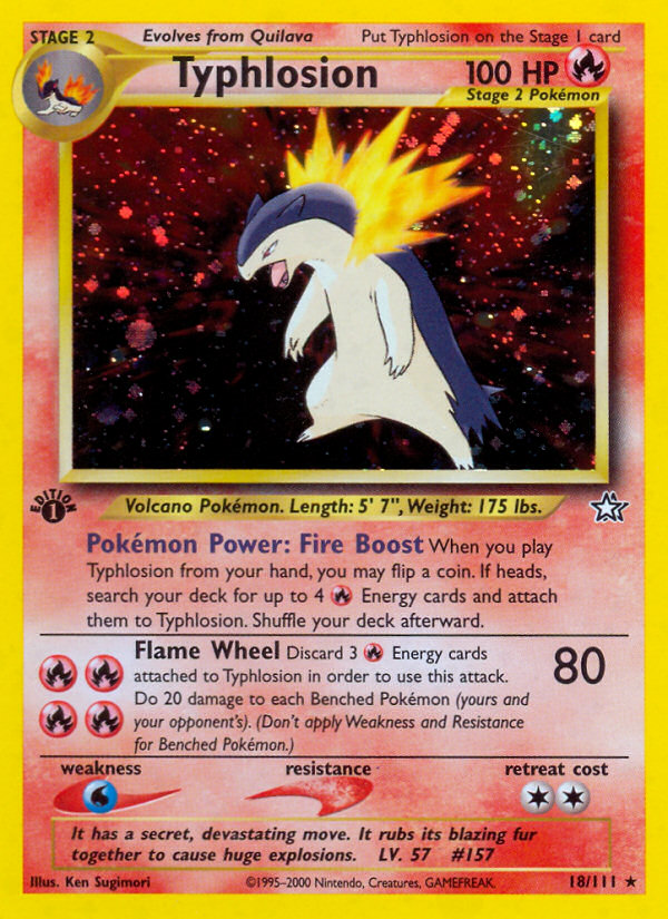 Typhlosion (18/111) [Neo Genesis 1st Edition] | Black Swamp Games