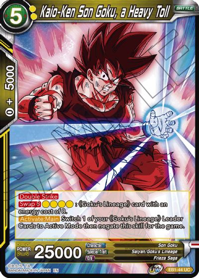 Kaio-Ken Son Goku, a Heavy Toll (EB1-44) [Battle Evolution Booster] | Black Swamp Games