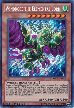 Windrose the Elemental Lord [MP14-EN022] Secret Rare | Black Swamp Games