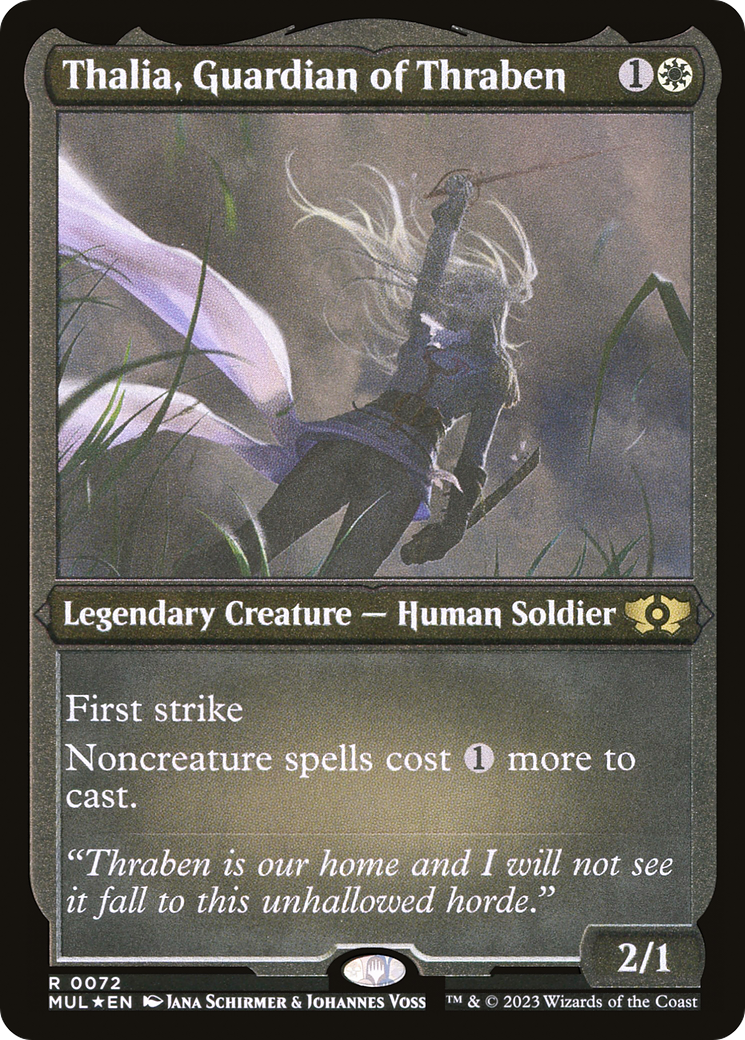 Thalia, Guardian of Thraben (Foil Etched) [Multiverse Legends] | Black Swamp Games