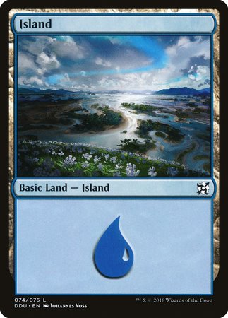 Island (74) [Duel Decks: Elves vs. Inventors] | Black Swamp Games