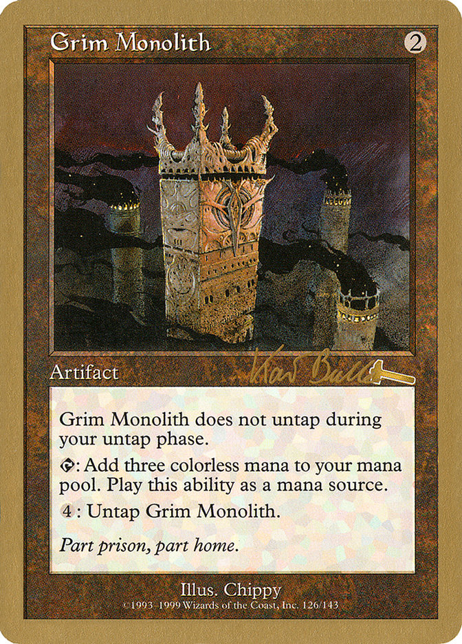 Grim Monolith (Kai Budde) [World Championship Decks 1999] | Black Swamp Games