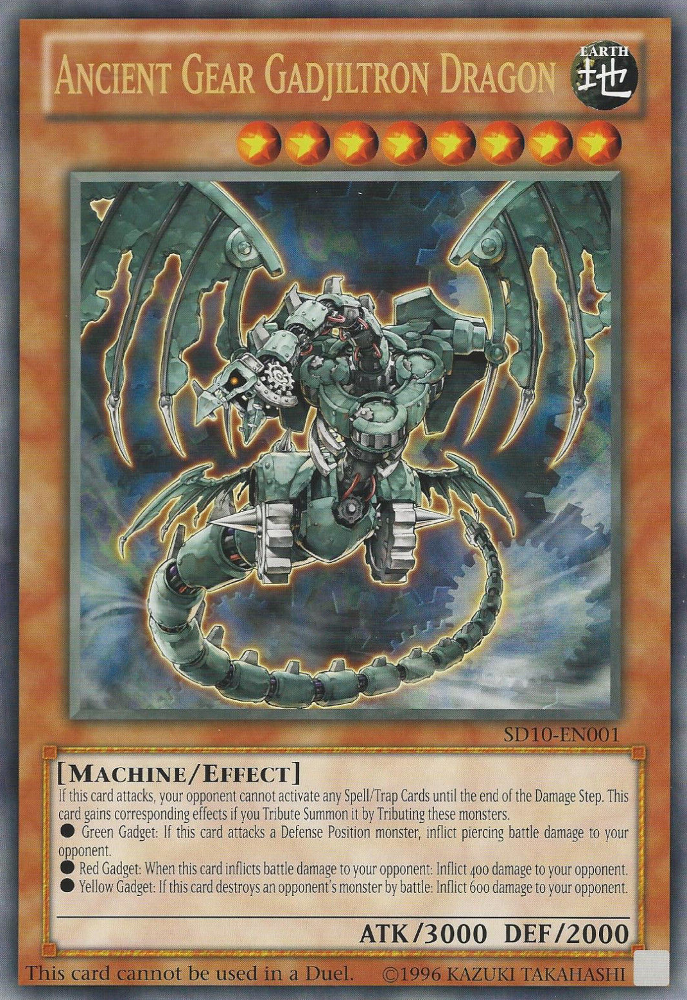 Ancient Gear Gadjiltron Dragon (Oversized) (Machine Madness) [SD10-EN001] Promo | Black Swamp Games