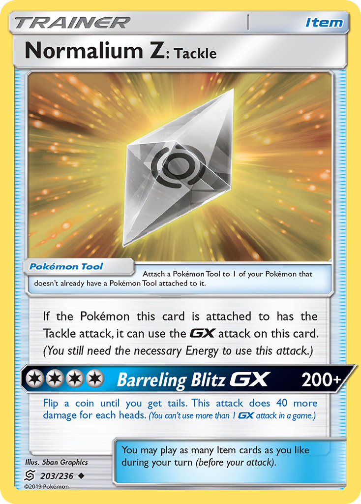 Normalium Z: Tackle (203/236) [Sun & Moon: Unified Minds] | Black Swamp Games