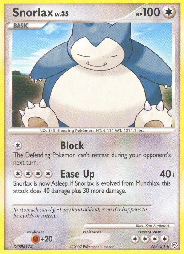 Snorlax (37/130) [Diamond & Pearl: Base Set] | Black Swamp Games