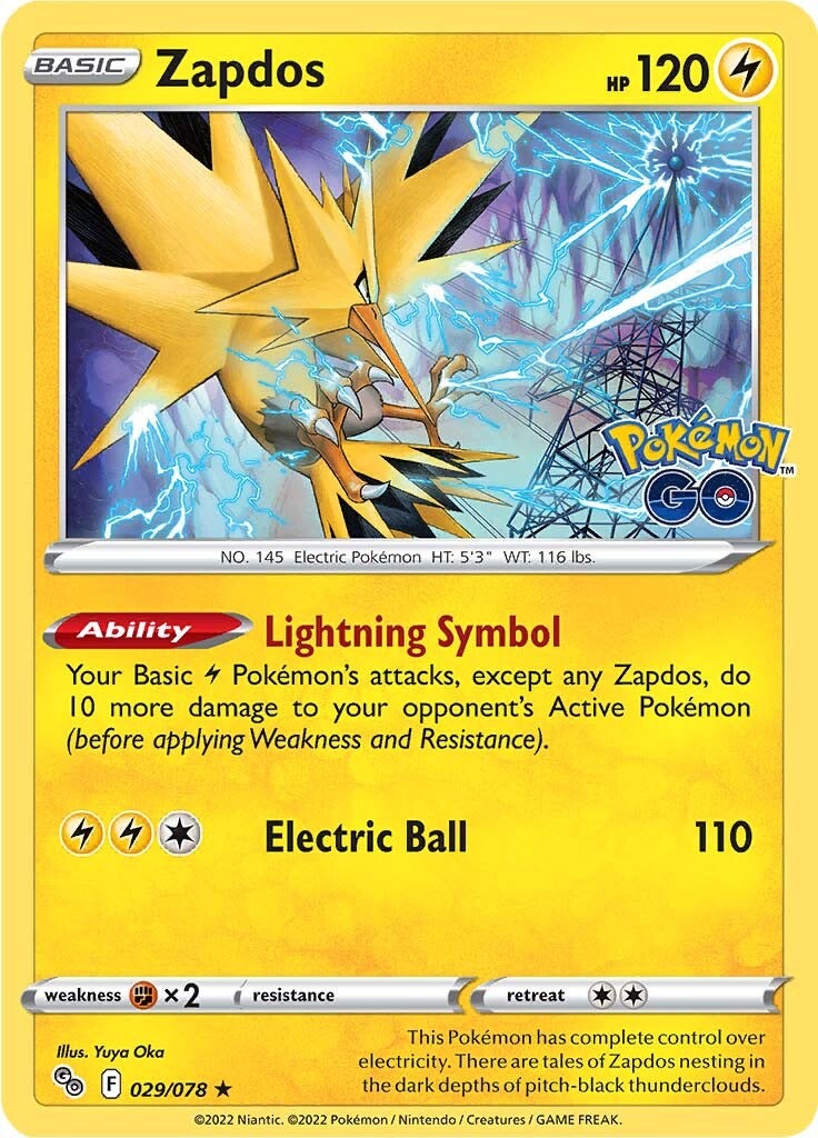 Zapdos (029/078) [Pokémon GO] | Black Swamp Games