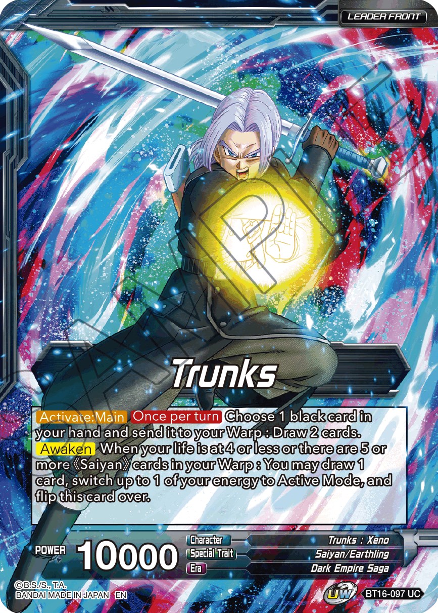 Trunks // SSG Trunks, Crimson Warrior (BT16-097) [Realm of the Gods Prerelease Promos] | Black Swamp Games