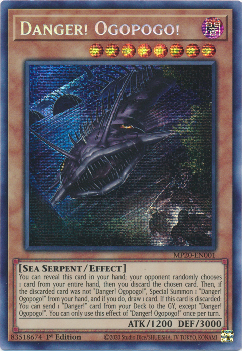 Danger! Ogopogo! [MP20-EN001] Prismatic Secret Rare | Black Swamp Games