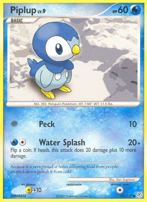 Piplup (93/130) [Diamond & Pearl: Base Set] | Black Swamp Games