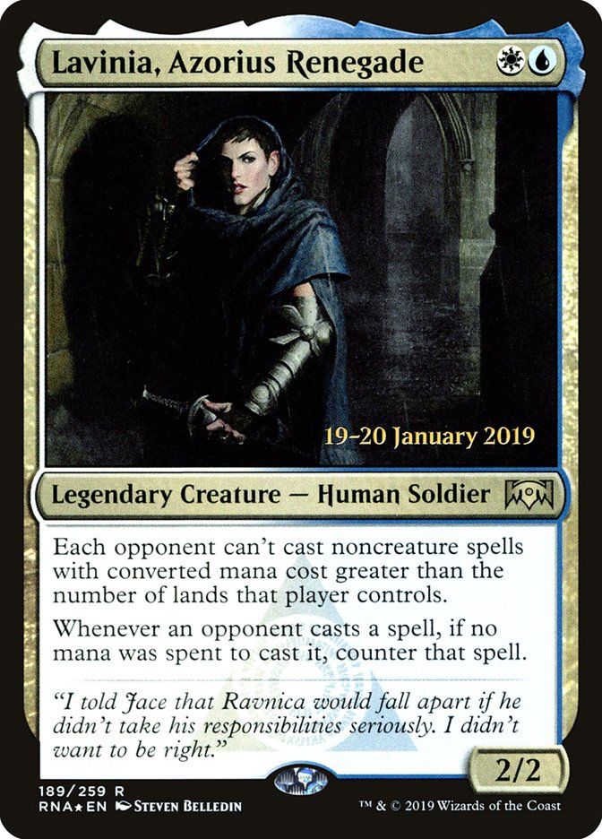 Lavinia, Azorius Renegade [Ravnica Allegiance Prerelease Promos] | Black Swamp Games