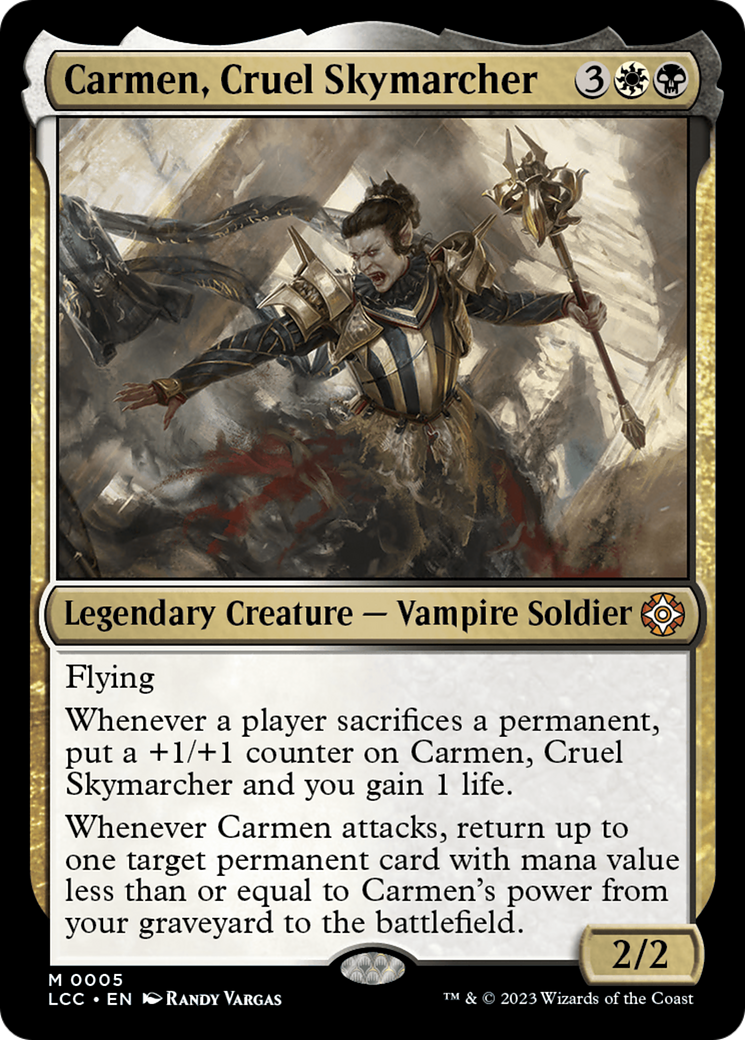 Carmen, Cruel Skymarcher [The Lost Caverns of Ixalan Commander] | Black Swamp Games
