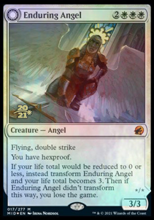 Enduring Angel // Angelic Enforcer [Innistrad: Midnight Hunt Prerelease Promos] | Black Swamp Games