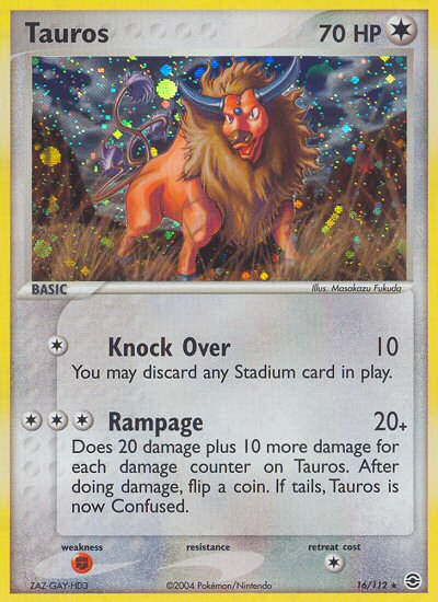 Tauros (16/112) [EX: FireRed & LeafGreen] | Black Swamp Games