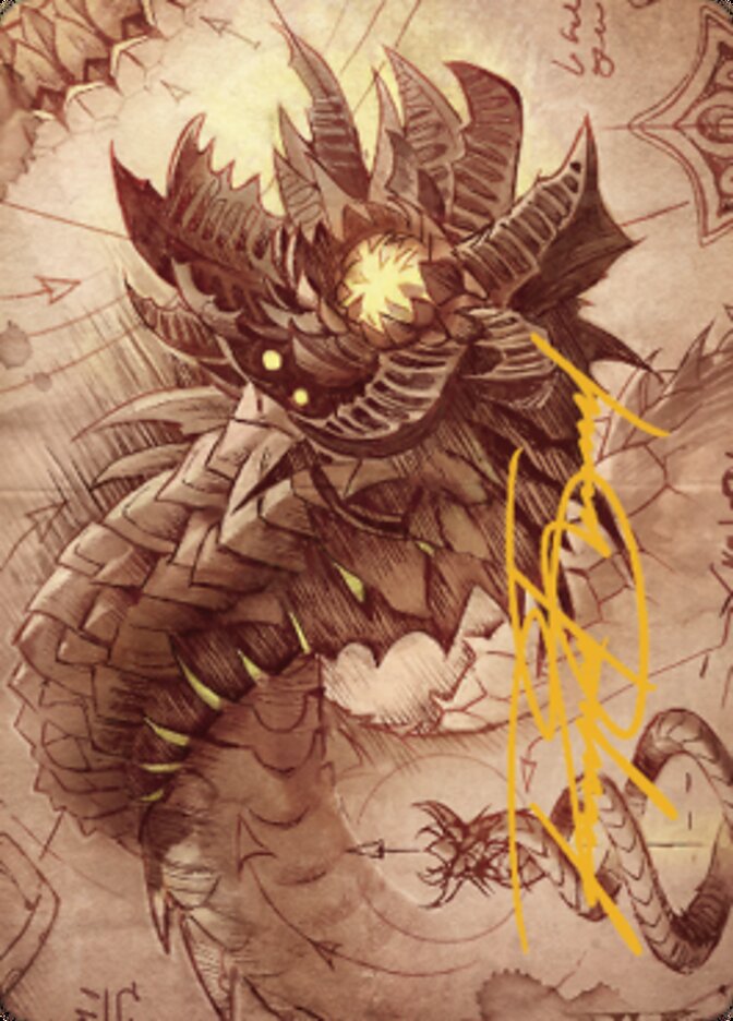 Wurmcoil Engine Art Card (Gold-Stamped Signature) [The Brothers' War Art Series] | Black Swamp Games