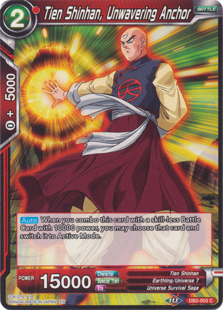 Tien Shinhan, Unwavering Anchor [DB2-003] | Black Swamp Games