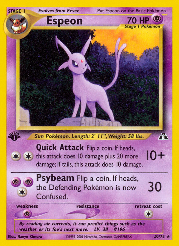 Espeon (20/75) [Neo Discovery 1st Edition] | Black Swamp Games