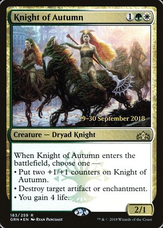Knight of Autumn [Guilds of Ravnica Promos] | Black Swamp Games