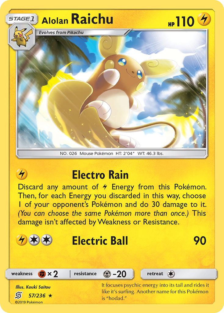 Alolan Raichu (57/236) [Sun & Moon: Unified Minds] | Black Swamp Games