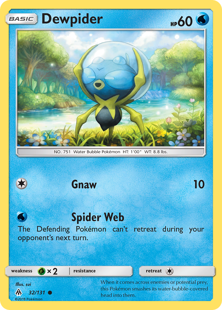 Dewpider (32/131) [Sun & Moon: Forbidden Light] | Black Swamp Games