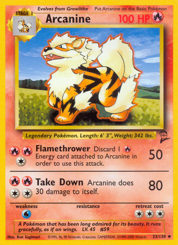 Arcanine (33/130) [Base Set 2] | Black Swamp Games