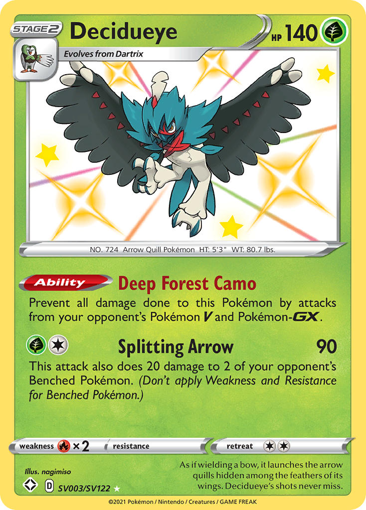 Decidueye (SV003/SV122) [Sword & Shield: Shining Fates] | Black Swamp Games