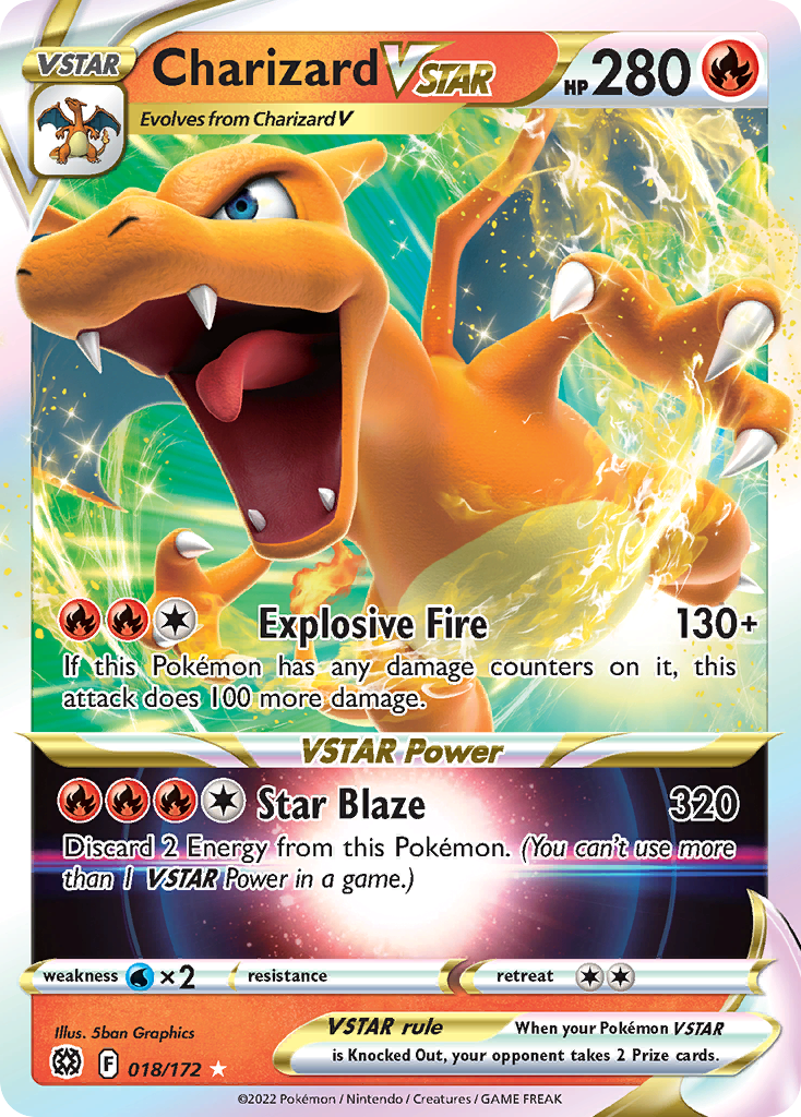 Charizard VSTAR (018/172) (Jumbo Card) [Sword & Shield: Brilliant Stars] | Black Swamp Games